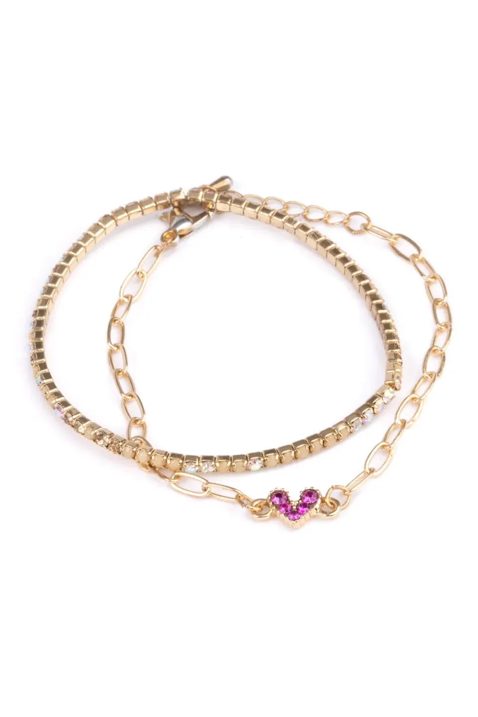 Great Pretenders Boutique Chic bracciale cuore rosa oro bambina