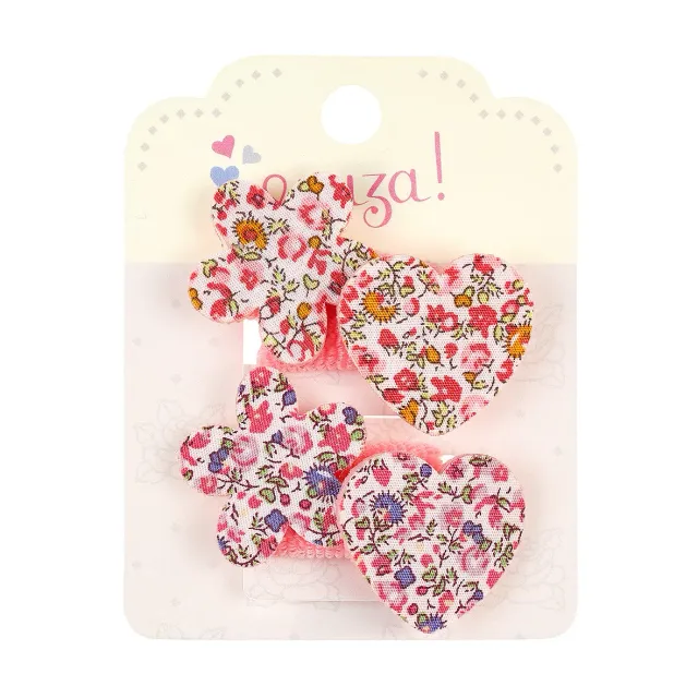 Souza Livana elastici capelli fiori 4 pezzi rosa