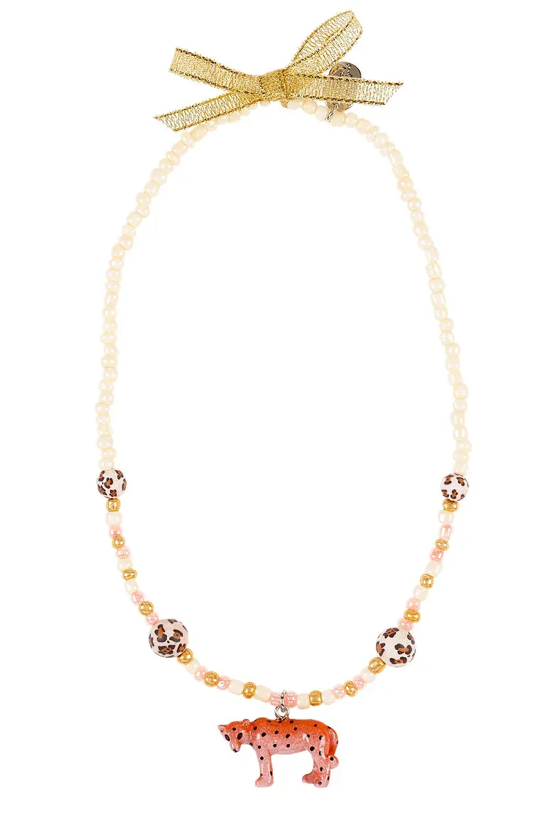 Souza! Leopard collana animalier bianca bimba