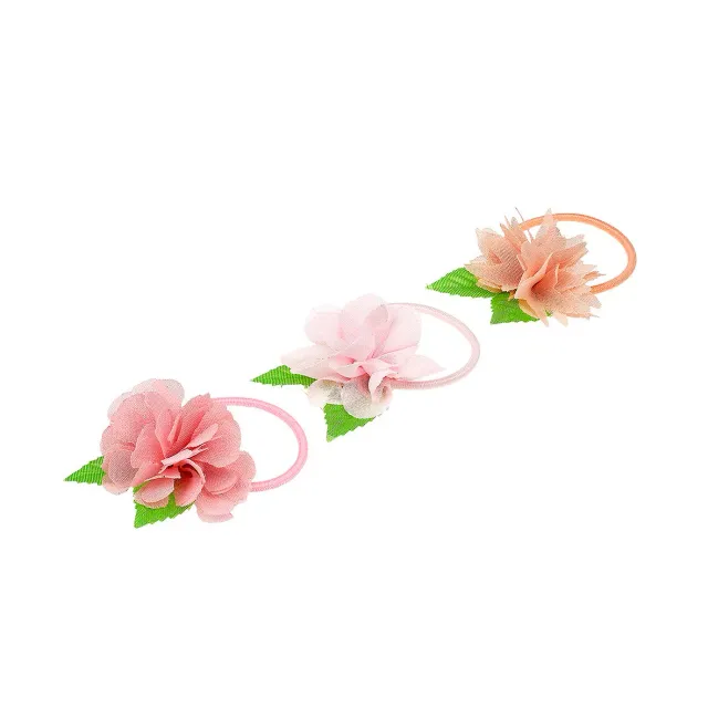 Souza! Chayenne Flower elastici capelli fiore rosa 3 pezzi