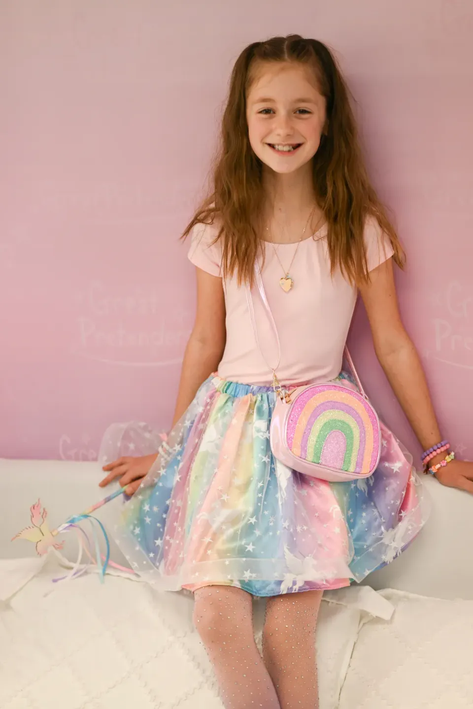 Great Pretenders Enchanted Unicorn gonna con bacchetta bambina