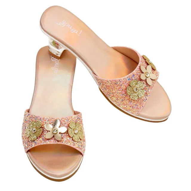 Souza Clarisse scarpe tacco salmone metallizzato bambina