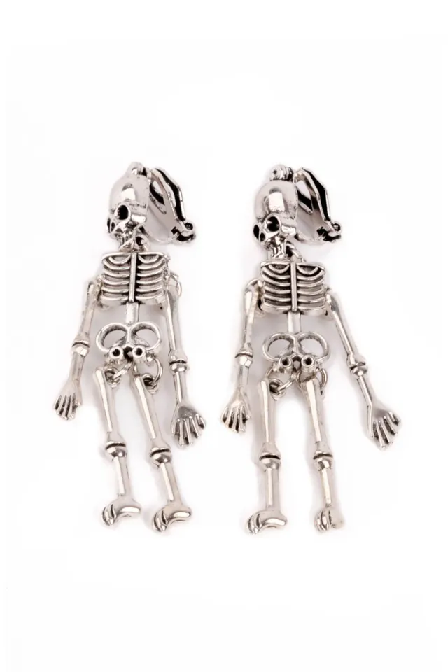 Great Pretenders Spooky Scary Skeleton orecchini clip Halloween