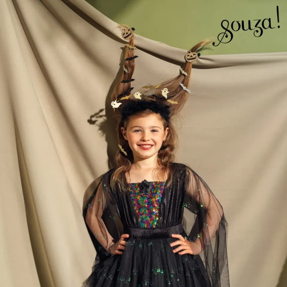 Souza! Agatha vestito strega luminoso bambina Halloween