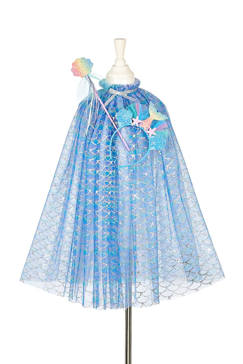 Souza! Marlya costume sirena azzurro mantello corona bacchetta