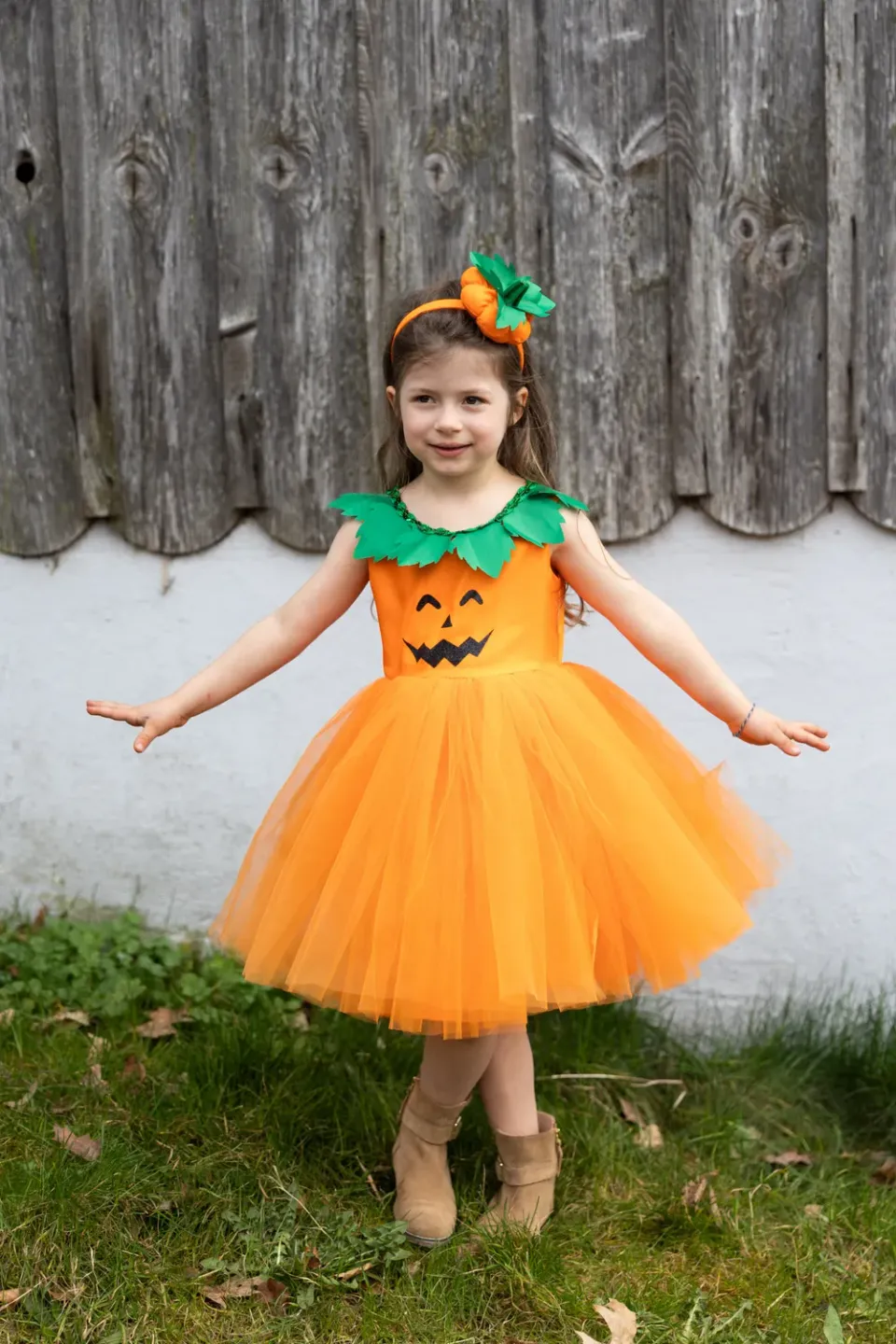 Great Pretenders Pumpkin Patch Princess Dress vestito Halloween