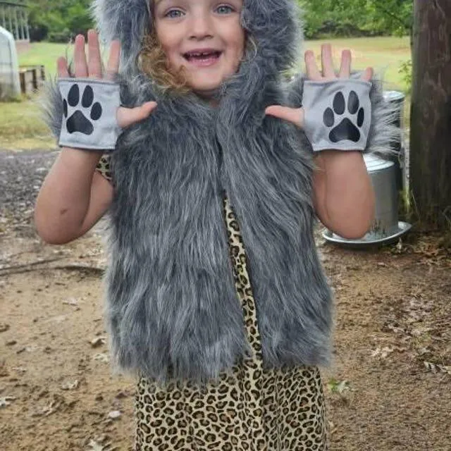 Great Pretenders Big Bad Wolf gilet travestimento lupo con guanti