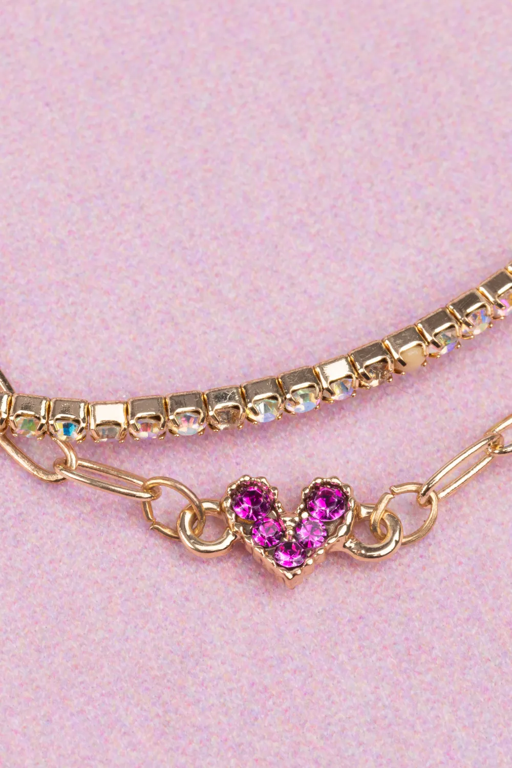 Great Pretenders Boutique Chic bracciale cuore rosa oro bambina