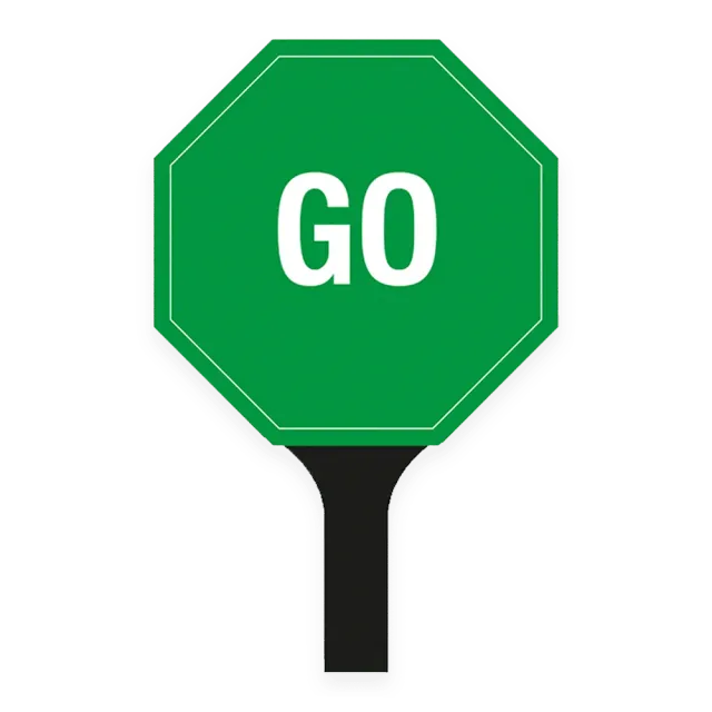 PRETEND TO BEE Stop Go Lollipop Sign cartello Stop Go