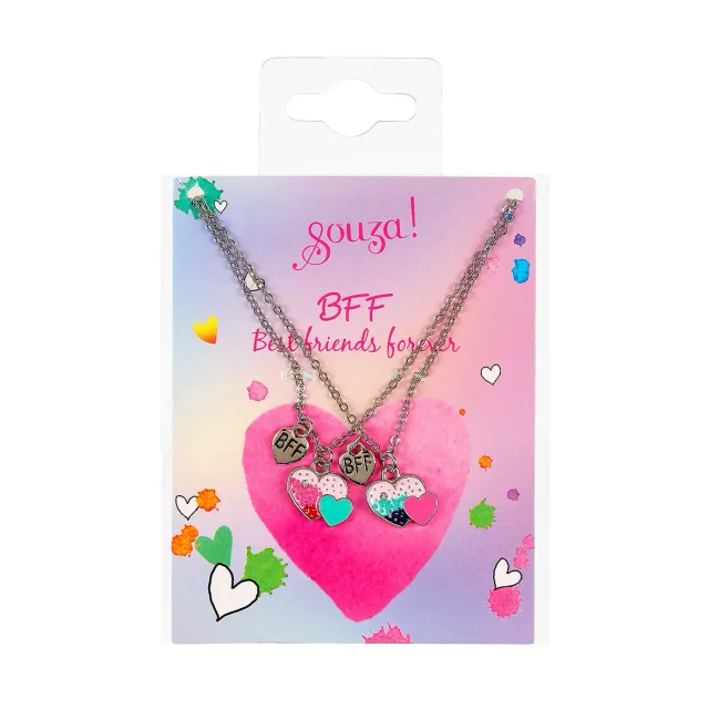 Souza! BFF Heart set 2 collane cuore bambina 36 cm