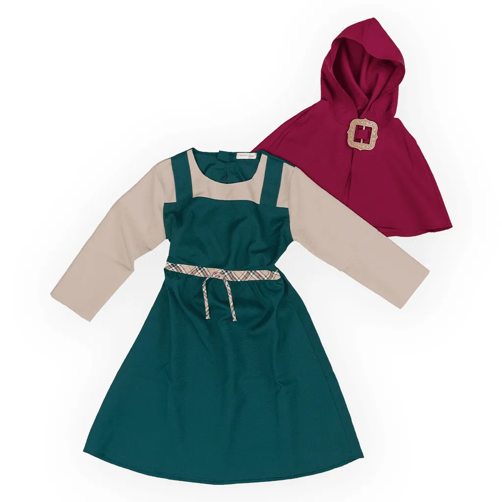 Pretend to Bee Viking Girl costume bambina mantello bordeaux