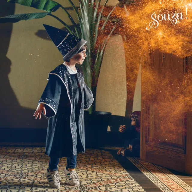 Souza! Ralph mantello mago nero 4-8 anni halloween