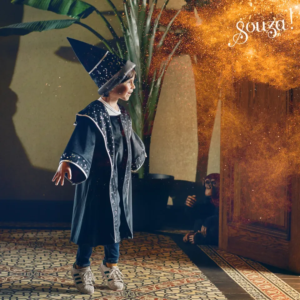 Souza! Ralph mantello mago nero 4-8 anni halloween
