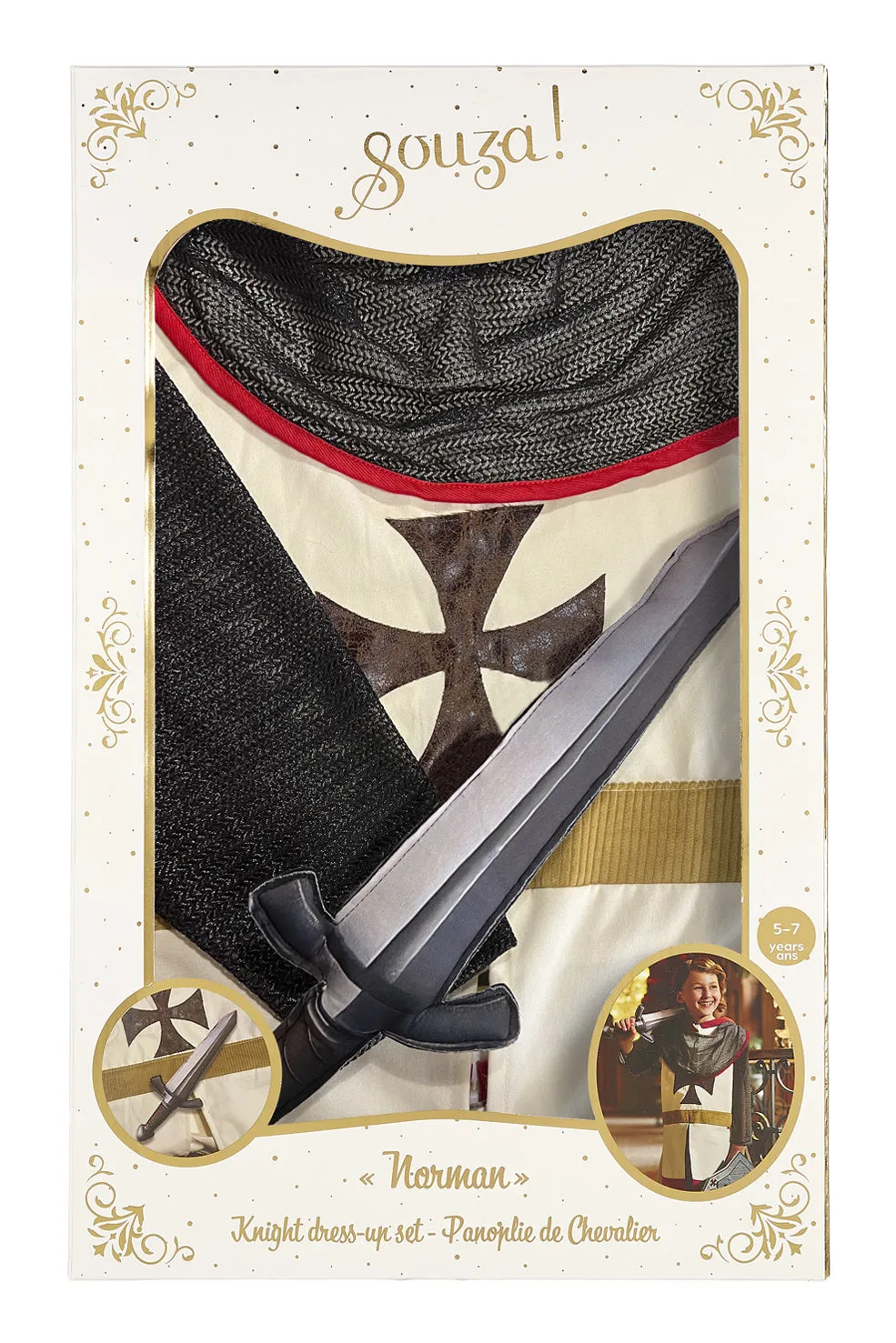 Souza! Norman Knight set costume cavaliere bambino scatola