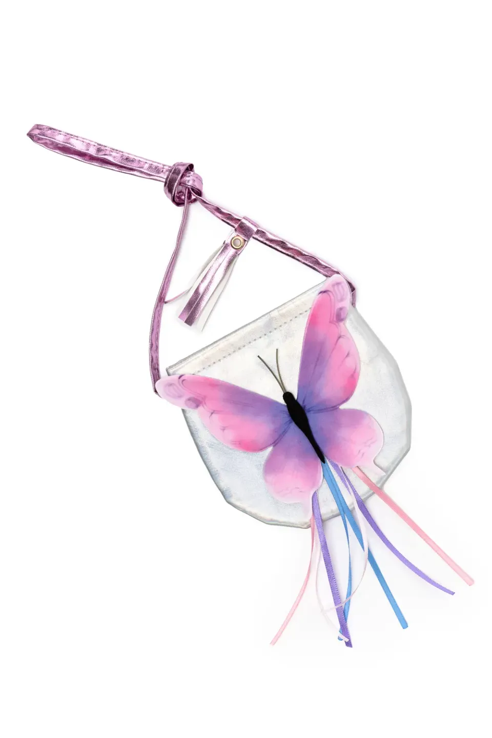 Great Pretenders Float Like a Butterfly borsetta farfalla argento