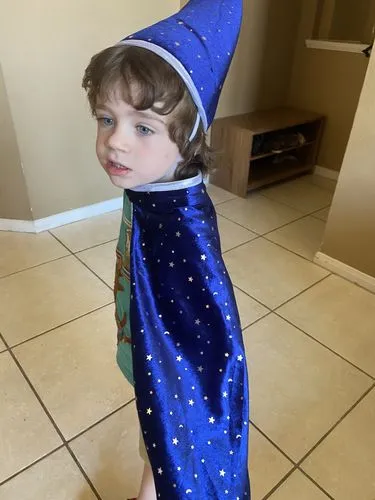 Great Pretenders Blue Sparkle Wizard mantello mago stelle