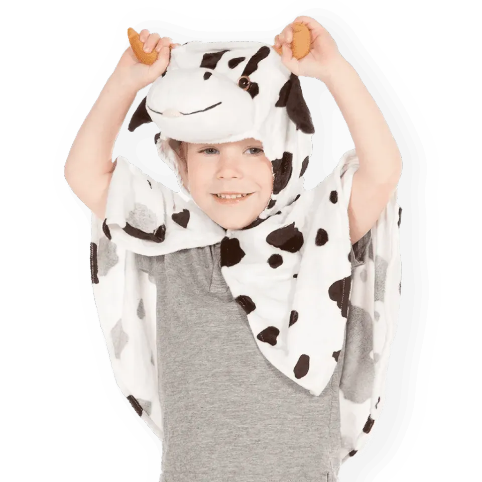 PRETEND TO BEE Cow mantello mucca bambini unisex