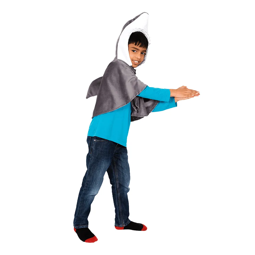 Pretend to Bee Shark mantello squalo grigio con pinna