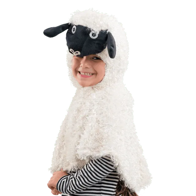 PRETEND TO BEE Sheep Dress Up Cape mantello pecora con cappuccio