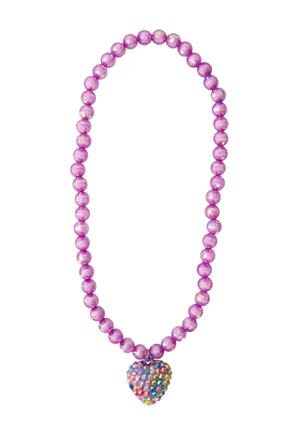 Great Pretenders Rockin Heart collana cuore viola perle bambina