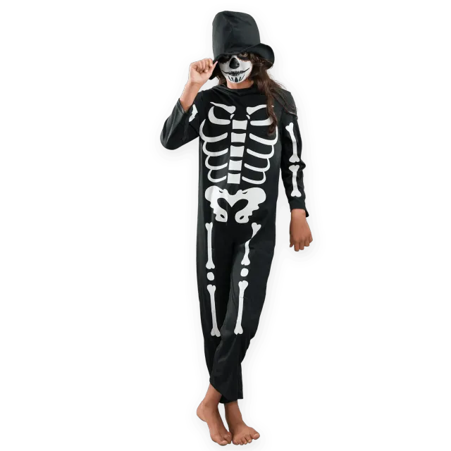 PRETEND TO BEE Costume Scheletro bambino tuta fosforescente