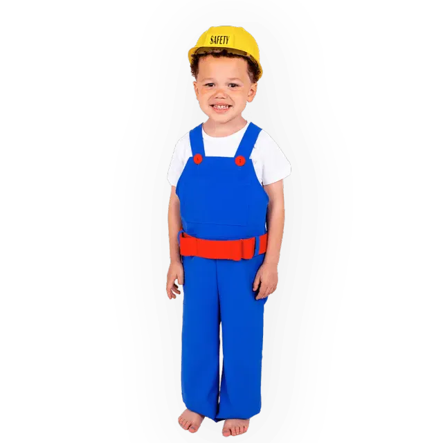 PRETEND TO BEE Builder costume muratore con casco Safety