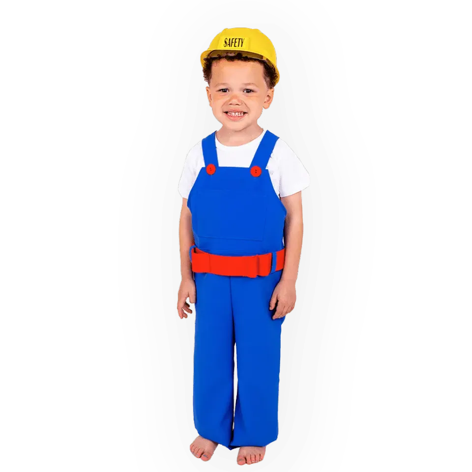 PRETEND TO BEE Builder costume muratore con casco Safety