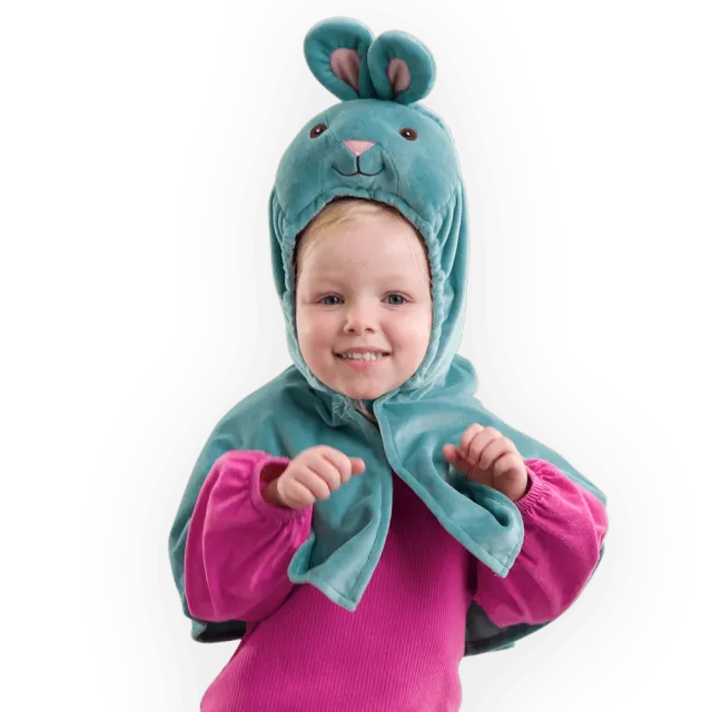 Pretend to Bee Bunny mantello coniglio azzurro