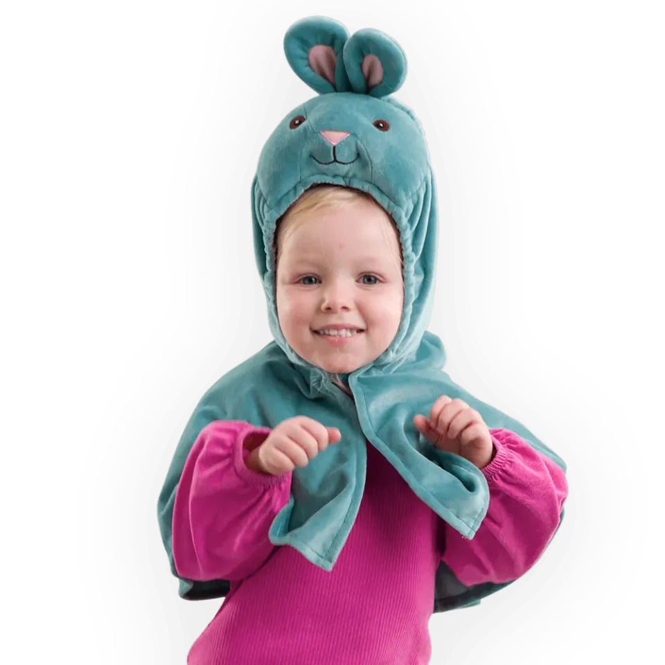 Pretend to Bee Bunny mantello coniglio azzurro
