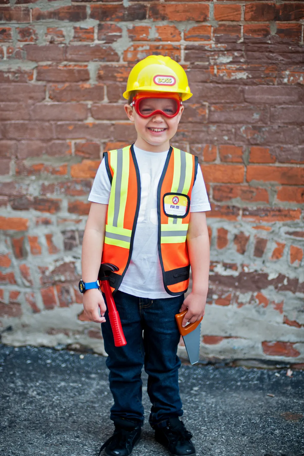 Great Pretenders Construction costume operaio 7 pezzi