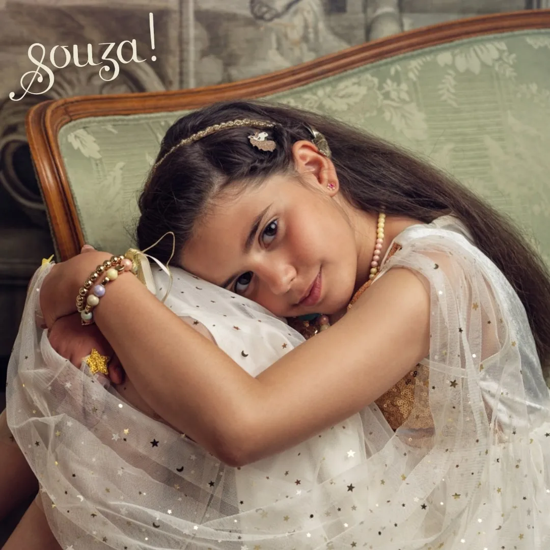 Souza Dorianne Vestito da Principessa Oro