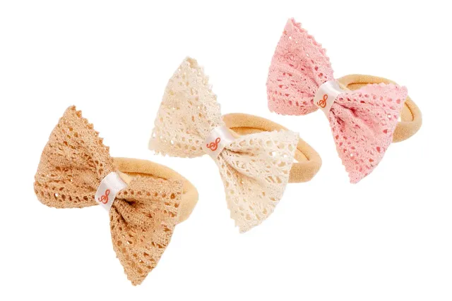 Souza Ebba Bow elastici per capelli fiocco oro rosa