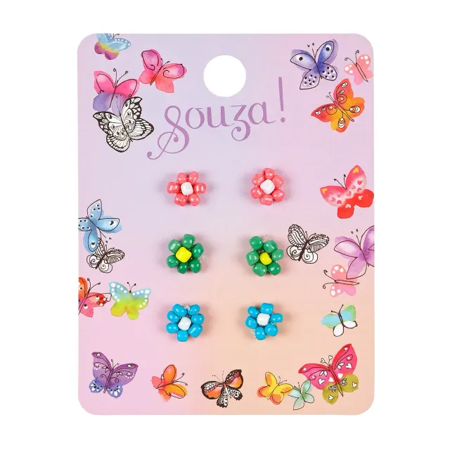 Souza! Tyra orecchini fiori 3 paia senza foro
