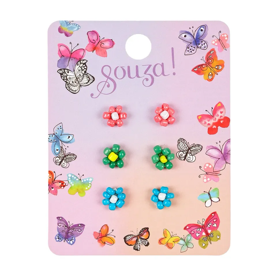 Souza! Tyra orecchini fiori 3 paia senza foro