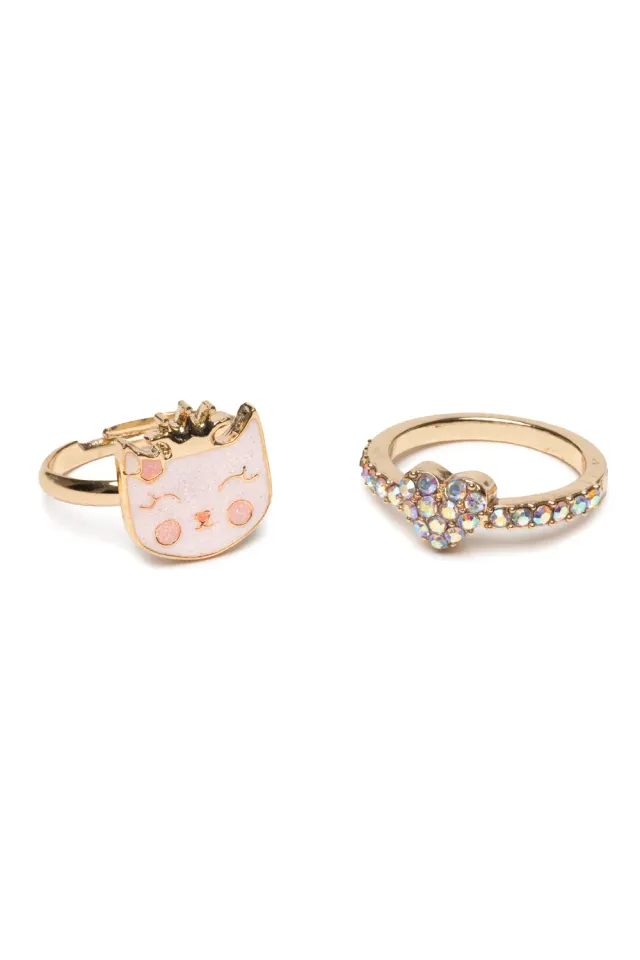 Great Pretenders Boutique Kitty Love Ring Set set anelli gattino