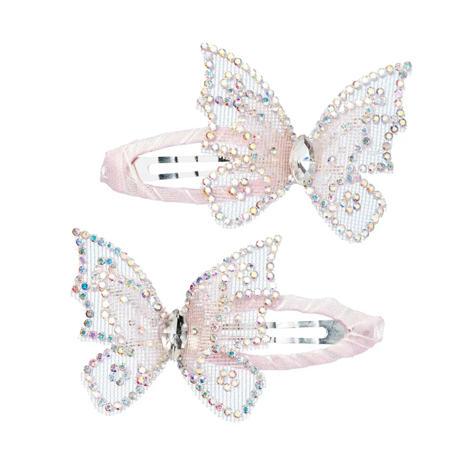 Souza! Joy mollette farfalla glitter rosa 2 pezzi