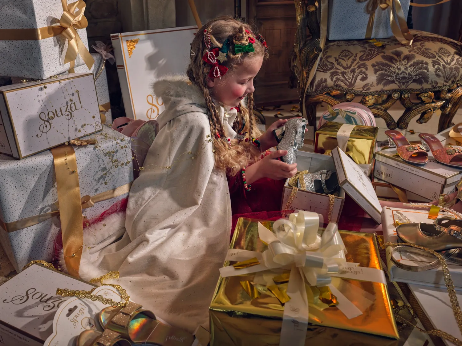 Souza Eirwen mantello principessa bianco