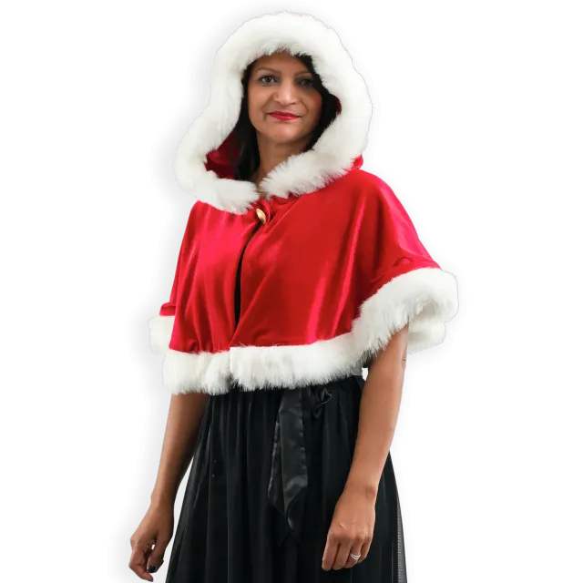 PRETEND TO BEE Mrs Claus mantello Natale adulto