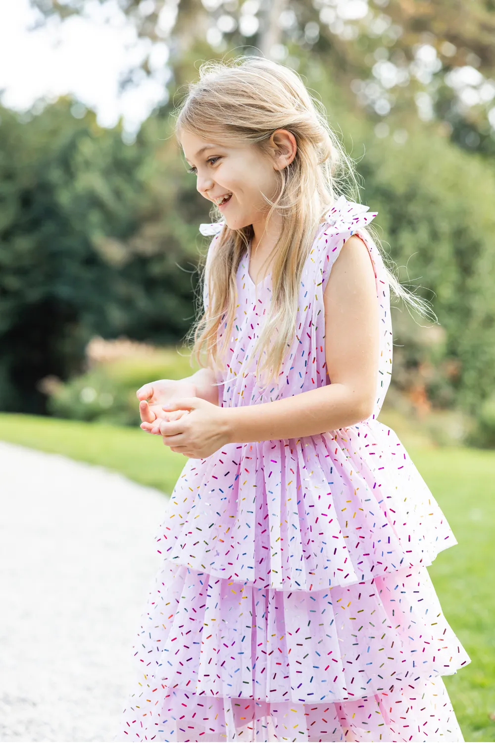 Great Pretenders Funfetti vestito rosa coriandoli tulle