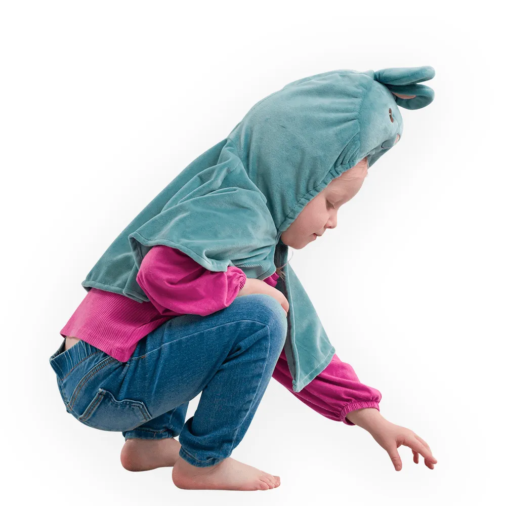 Pretend to Bee Bunny mantello coniglio azzurro