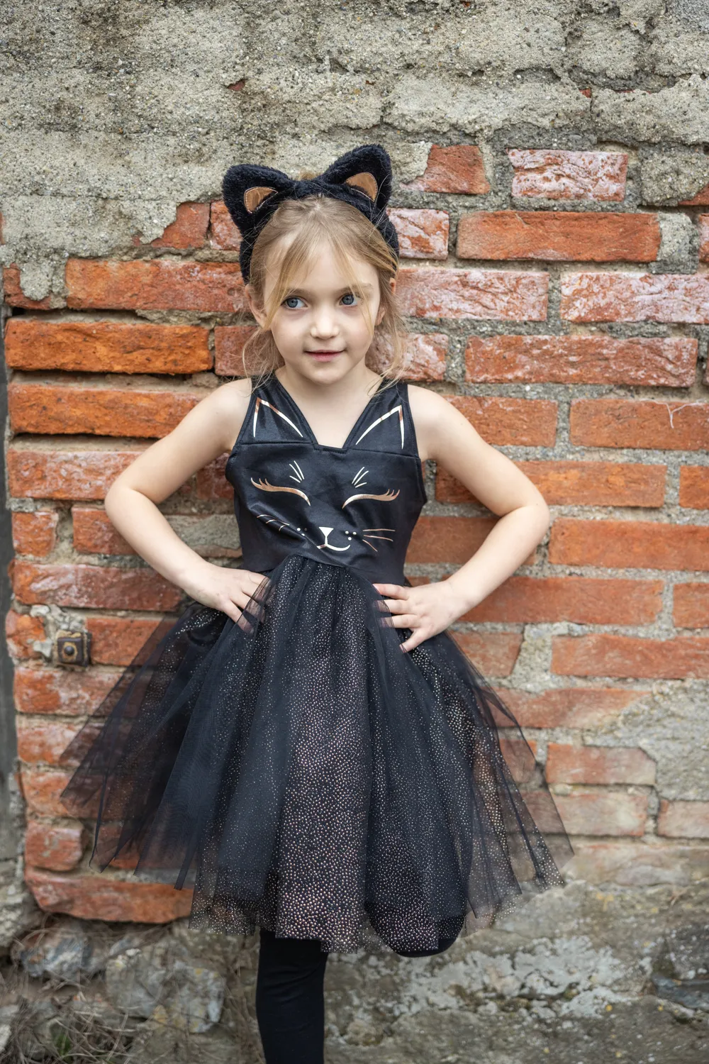 Great Pretenders Black Cat vestito travestimento gatto nero con cerchietto