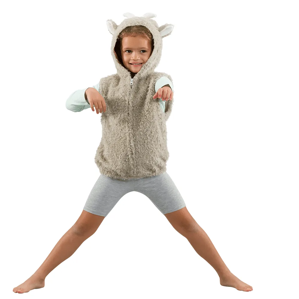 PRETEND TO BEE Goat Costume Top costume capretta pile zip