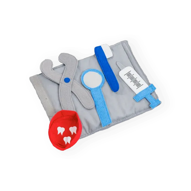 Pretend to Bee Dentist set dentista feltro 5 pezzi