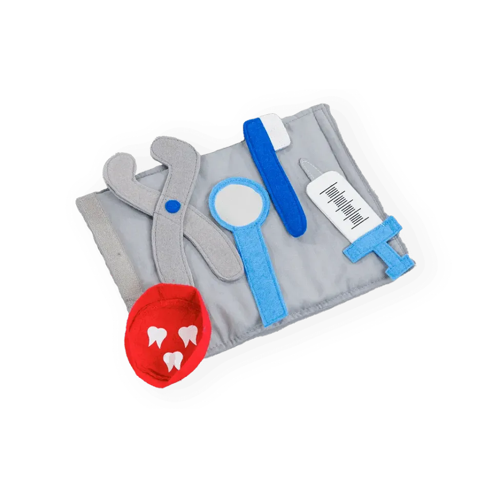 Pretend to Bee Dentist set dentista feltro 5 pezzi