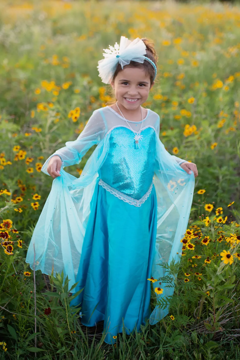 Great Pretenders Ice Queen costume regina ghiaccio vestito con mantello