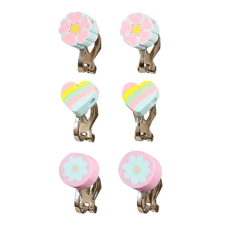 Souza! Geena orecchini clip multicolore 3 paia