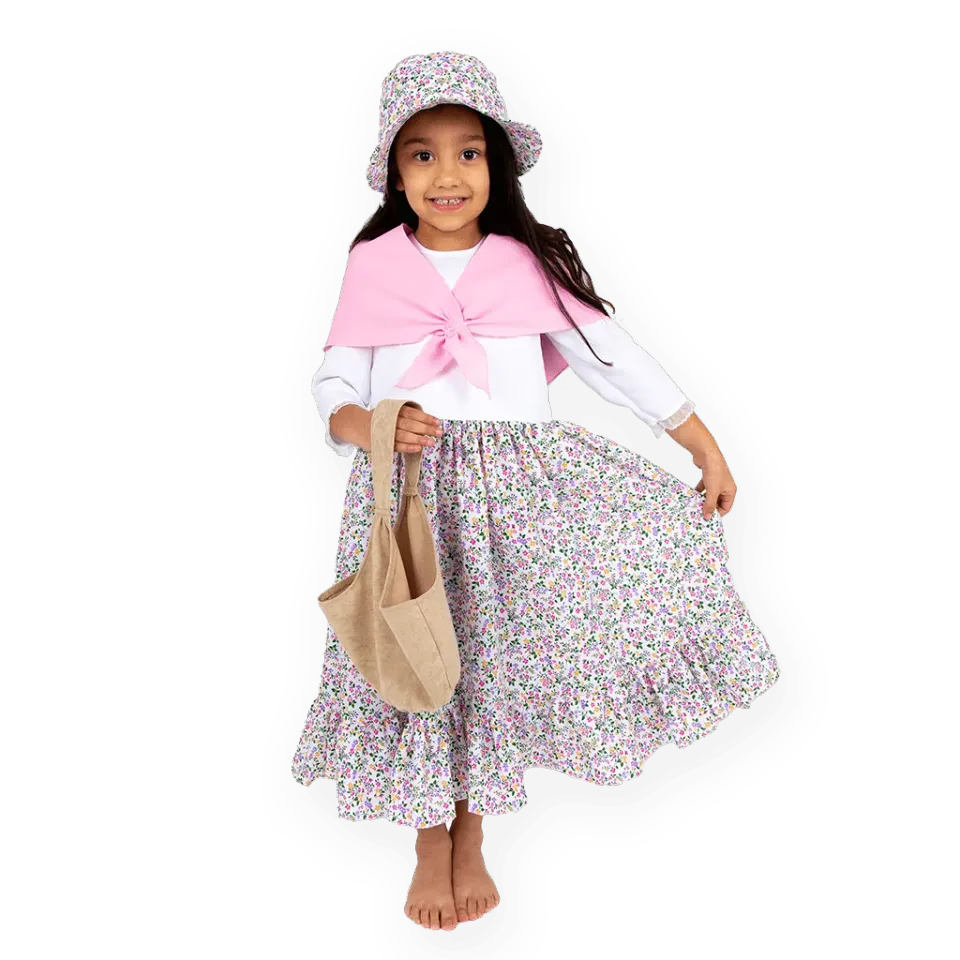 PRETEND TO BEE Victorian Flower Seller costume fioraia poliestere