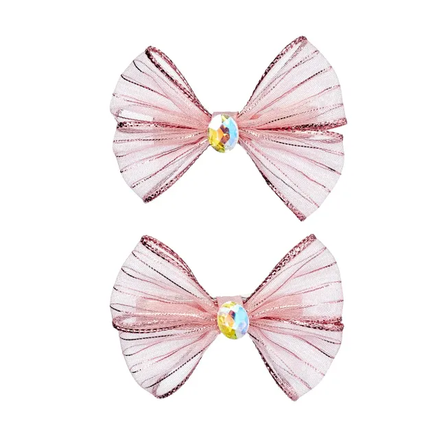 Souza! Cecile Bow mollette per capelli rosa 2 pezzi