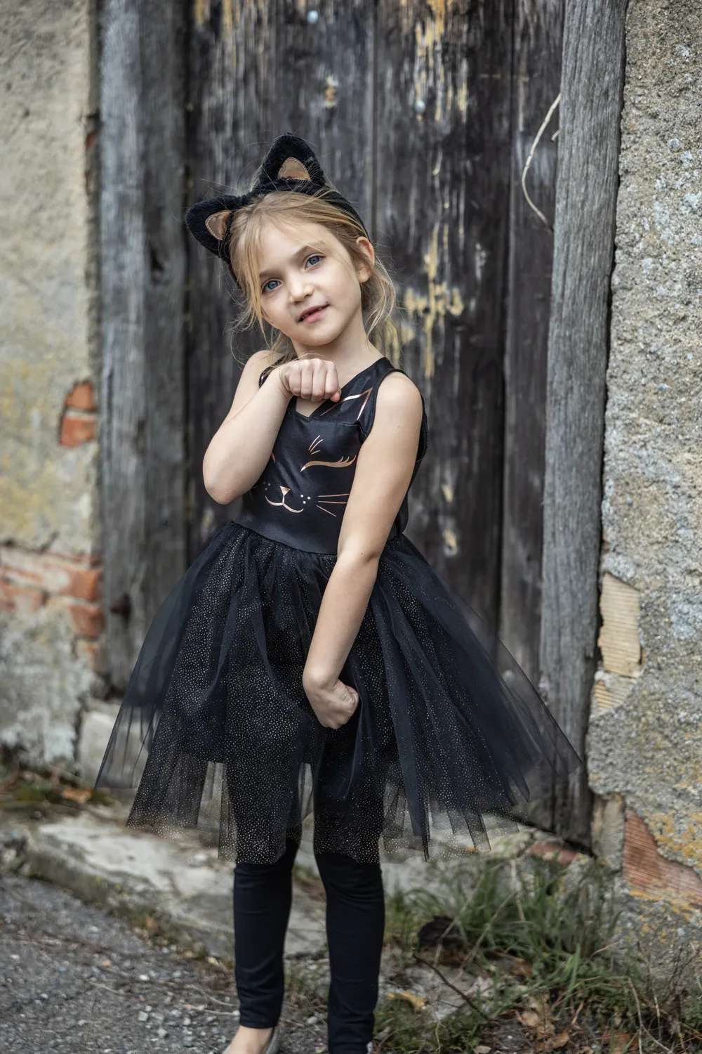 Great Pretenders Black Cat vestito travestimento gatto nero con cerchietto