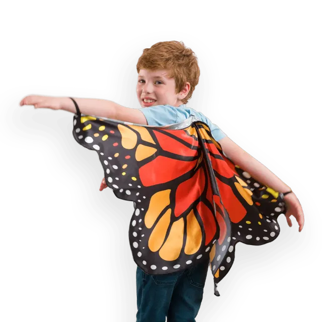 PRETEND TO BEE Butterfly Wings Cape ali farfalla satin